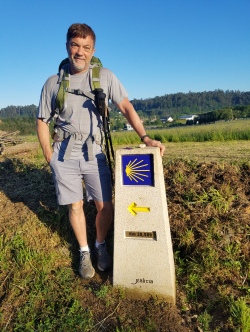 Jeff at the final 20 kilometer marker